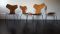 Sedie Grand Prix modello 3130 di Arne Jacobsen per Fritz Hansen, 1974, set di 4, Immagine 2