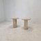 Tables d'Appoint Vintage en Travertin, Italie, 1980s, Set de 2 4