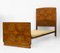 Art Deco Burr Walnut Single Beds, 1930s, Set of 2, Image 3