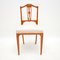 Edwardian Inlaid Satin Wood Dining Chairs, 1900s, Set of 4 7