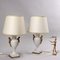 White Marble and Golden Bronze Table Lamps, Set of 2, Image 2