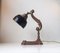 Lámpara de mesa danesa modernista de cobre y latón patinado, años 20, Imagen 8