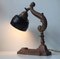 Lámpara de mesa danesa modernista de cobre y latón patinado, años 20, Imagen 5