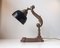 Lámpara de mesa danesa modernista de cobre y latón patinado, años 20, Imagen 1