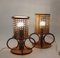 Tischlampen aus Bambus & Rattan, Italien, 1960er, 2er Set 5