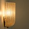 Fluted Murano Glass Wall Sconce by Barovier, Italy, 1960s 7