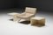 Square Travertine Side Table, 1970s 10