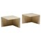 Square Travertine Side Table, 1970s 1