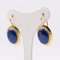 18K Yellow Gold Earrings with Lapis Lazuli, 1970s, Image 3