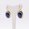 18K Yellow Gold Earrings with Lapis Lazuli, 1970s 2