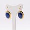 18K Yellow Gold Earrings with Lapis Lazuli, 1970s, Image 2