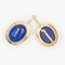 18K Yellow Gold Earrings with Lapis Lazuli, 1970s 4