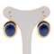 18K Yellow Gold Earrings with Lapis Lazuli, 1970s 1