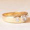 Vintage Ring in 14k Yellow Gold with Brilliant Cut Diamonds and Pear Cut Diamond, 1980s, Image 5