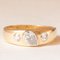 Vintage Ring aus 14 Karat Gelbgold mit Diamanten im Brillantschliff und Diamanten im Birnenschliff, 1980er 7