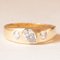 Vintage Ring aus 14 Karat Gelbgold mit Diamanten im Brillantschliff und Diamanten im Birnenschliff, 1980er 1