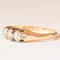 Antique 14k Yellow Gold Trilogy Ring with Rosette Cut Diamonds, 1920s 3