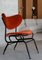 Chaise Middentury Orange 1