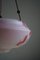 Lampada a sospensione Art Déco in vetro opalino rosa, Danimarca, anni '30, Immagine 5