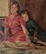 W. Metz, Giovani ragazze a riposo, 1947, Olio su tela, Immagine 1