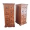 Vintage Colonial Teak Apothecary Cabinets, 1990s, Set of 2 1