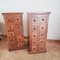 Vintage Colonial Teak Apothecary Cabinets, 1990s, Set of 2 7