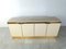 Vintage Lacquered and Brass Credenza, 1980s 8