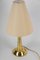Large Art Deco Table Lamp with Fabric Shade, 1920s 4