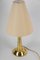 Large Art Deco Table Lamp with Fabric Shade, 1920s, Image 4