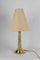 Large Art Deco Table Lamp with Fabric Shade, 1920s, Image 1