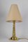 Large Art Deco Table Lamp with Fabric Shade, 1920s, Image 2