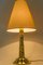 Large Art Deco Table Lamp with Fabric Shade, 1920s, Image 6