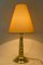 Large Art Deco Table Lamp with Fabric Shade, 1920s 9