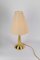Large Art Deco Table Lamp with Fabric Shade, 1920s 3