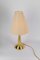 Large Art Deco Table Lamp with Fabric Shade, 1920s, Image 3