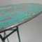 Iron Garden Table with Round Top on 3 Legs, 1950s 8