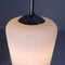 Vintage Hanging Lamp with Cylindrical White Glass Shade, 1950s, Image 3
