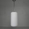 Vintage Hanging Lamp with Cylindrical White Glass Shade, 1950s 10