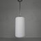Vintage Hanging Lamp with Cylindrical White Glass Shade, 1950s, Image 10