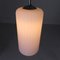Vintage Hanging Lamp with Cylindrical White Glass Shade, 1950s 8