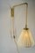 Lampada da parete Art Déco ad altezza regolabile in ottone, anni '20, Immagine 5