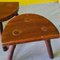 French Wooden Farmers Tripod Stools, 1970s, Set of 2 4