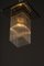 Lampada da soffitto Art Déco placcata in nichel con bastoncini di vetro, anni '20, Immagine 4