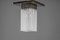 Lampada da soffitto Art Déco placcata in nichel con bastoncini di vetro, anni '20, Immagine 1