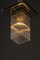 Lampada da soffitto Art Déco placcata in nichel con bastoncini di vetro, anni '20, Immagine 5