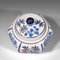 Frasco para especias chino vintage de cerámica azul y blanca, años 40, Imagen 7