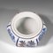 Frasco para especias chino vintage de cerámica azul y blanca, años 40, Imagen 9