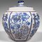 Vintage Chinese Blue and White Ceramic Spice Jar, 1940s, Image 10