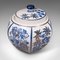 Frasco para especias chino vintage de cerámica azul y blanca, años 40, Imagen 1