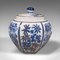 Pot à Épices Vintage en Céramique Bleue et Blanche, Chine, 1940s 4
